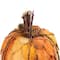 10" Orange & Brown Fall Harvest Tabletop Pumpkin